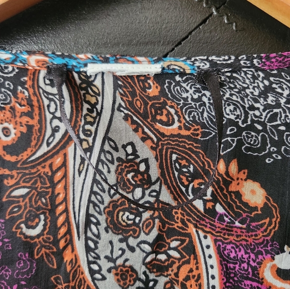 Womens Colorful Paisley Kimono Robe~size One Size - Picture 4 of 5